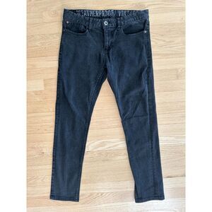 Weatherproof Vintage Black Jeans Goth Grunge Slim Fit Denim size 32 x 32